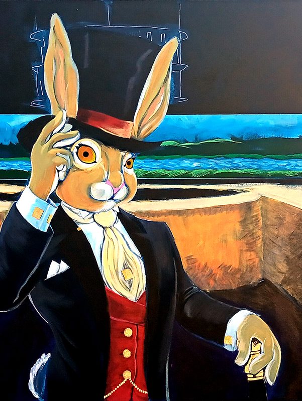 Jack Rabbit tipping hat